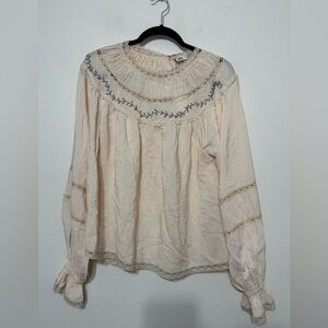 Zara Boho Blouse Size Large NWT